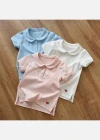 Wholesale Girls' Casual Plain Knit Polo Shirt - Liuhuamall