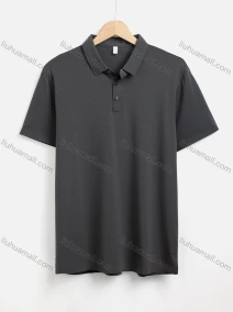 Wholesale Men's Summer Casual Plain Short Sleeve Button Front Polo Shirt 57713#, LIUHUA CLOTHING WHOLESALE