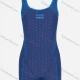 Wholesale Women's Athletic Contrast Color One Piece Boyleg Training Swimsuit Blue Clothing Wholesale Market Liuhua