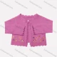 Wholesale Baby's Cute Scalloped Trim Long Sleeve Floral Embroidery One Button Sweater Cardigan 3# Clothing Wholesale Market Liuhua