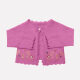 Baby's Cute Scalloped Trim Long Sleeve Floral Embroidery One Button Sweater Cardigan 3# Clothing Wholesale Market -LIUHUA