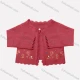 Wholesale Baby's Cute Scalloped Trim Long Sleeve Floral Embroidery One Button Sweater Cardigan 29# Clothing Wholesale Market Liuhua