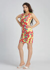 Wholesale Women's Casual Round Neck Sleeveless Floral Print Zip Back Short Pencil Tank Dress - Liuhuamall