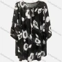 Wholesale Women's Casual 3/4 Butterfly Sleeve Lace Up Front Floral Print Tunic preview