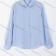 Wholesale Women's Elegant Plain Collared Long Sleeve Button Down Rhinestone Ruched Shirt A1309-1# Blue Guangzhou Clothing Wholesale Market & Suppliers -LIUHUAMALL