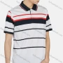 Wholesale Men's Casual Short Sleeve Striped Button Front Polo Shirt preview