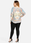 Wholesale Women's Animal Print Round Neck Long Sleeve Pullover Knit Top - Liuhuamall