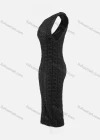 Wholesale Women's Casual Plain Shirred Striped Bodycon Midi Tank Dress - Liuhuamall