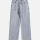 Women's Casual Plain Distressed 100%Cotton Frayed Raw Hem Multiple Pockets Wide Leg Jean 5# Light Blue Clothing Wholesale Market -LIUHUA