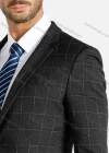 Wholesale Men's Plaid One Button Lapel Blazer&Pants 2-Piece Suit Set - Liuhuamall