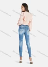 Wholesale Women's Casual Plain V Neck Ruched Button Down Long Sleeve Crop Blouse - Liuhuamall