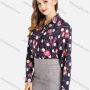 Wholesale Women's Stand Collar Baroque Polka Dot Print Shirt preview