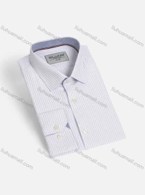 Wholesale Men's Formal Collared Long Sleeve Button Down Striped Shirts, LIUHUA CLOTHING WHOLESALE