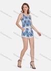 Wholesale Women's Vacation Lace Up Hollow Out Geo Tank Top Cover Up 2 Piece Set 005# - Liuhuamall