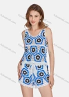 Wholesale Women's Vacation Lace Up Hollow Out Geo Tank Top Cover Up 2 Piece Set 005# - Liuhuamall