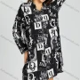 Wholesale Women's Casual Collared Button Closure Long Sleeve Loose Fit Shirt Dress 1303# preview