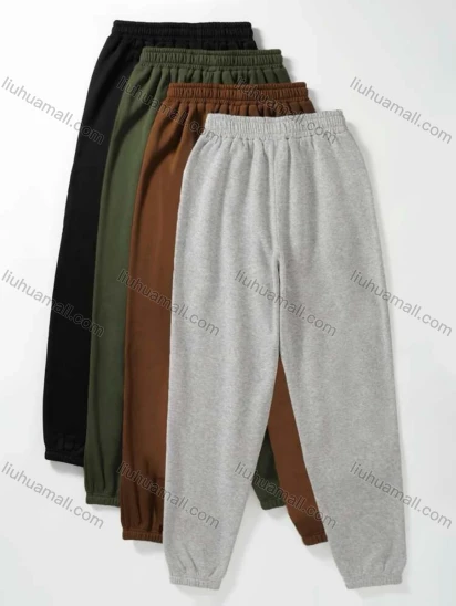 Wholesale Women's Sporty Plain Elastic High Waist Ankle Length joggers