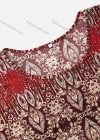 Wholesale Women's Vintage V Neck Short Sleeve Folk Art Floral Top 1803# - Liuhuamall