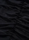 Wholesale Women's Sexy Long Sleeve Halter Backless Cutout Mesh Semi-sheer Plain Crop Top Q22TP1462# - Liuhuamall
