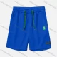 Wholesale Men's Casual Plain Patch Pocket Drawstring Elastic Waist Shorts 71002# Blue Clothing Wholesale Market Liuhua