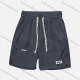 Wholesale Men's Casual Plain Patch Pocket Drawstring Elastic Waist Shorts 71001# Dark Gray Clothing Wholesale Market Liuhua