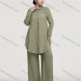 Wholesale Basic Casual Versatile Two-Piece Set with Lace Embroidery on the Chest, Spring and Summer Edition preview