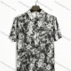 Wholesale 2026 Wholesale In Stock Men's Slim Fit Short Sleeve Abstract Ink Wash Print Shirt | Casual Streetwear Daily Wear Button Gray Clothing Wholesale Market Liuhua