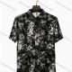 Wholesale 2026 Wholesale In Stock Men's Slim Fit Short Sleeve Abstract Ink Wash Print Shirt | Casual Streetwear Daily Wear Button Black Clothing Wholesale Market Liuhua