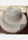 Wholesale Women's Plain Wide Brim Panama Straw Hat - Liuhuamall