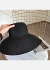 Wholesale Women's Plain Wide Brim Panama Straw Hat - Liuhuamall