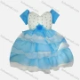 Wholesale Girls Lovely Rhinestone Ruffle Trim Zipper Back Layered Flower Dress & Crop Cardigan Set preview