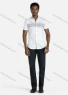 Wholesale Men's Casual Short Sleeve Abstract Print Button Down Shirt - Liuhuamall