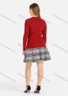 Wholesale Women's Plain Rib-knit Round Neck Long Sleeve Slim Fit Knit Top - Liuhuamall