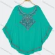Wholesale Women's Boho Notched Neck Embroidery Folk Art Floral Poncho 8602# 100# Clothing Wholesale Market Liuhua