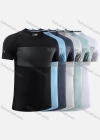 Wholesale Men's Quick Dry Comfy Workout Chevron Letter Athletic Short Sleeve T-Shirt 6201# - Liuhuamall