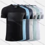 Wholesale Men's Quick Dry Comfy Workout Chevron Letter Athletic Short Sleeve T-Shirt 6201# preview