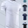Wholesale Men's Quick Dry Comfy Workout Round Neck Short Sleeve Colorblock Athletic T-Shirt 6710# preview