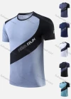 Wholesale Men's Quick Dry Comfy Workout Colorblock Slogan Athletic T-Shirt 6711# - Liuhuamall