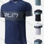Wholesale Men's Quick Dry Comfy Colorblock Hot Stamping Letter Slogan Workout T-Shirt 8723# preview