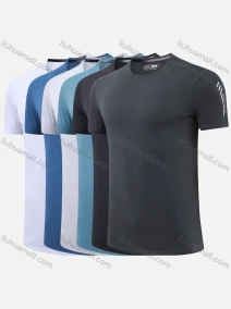 Wholesale Men's Quick Dry Comfy Breathable Solid Training Workout T-Shirt 9805#, LIUHUA CLOTHING WHOLESALE