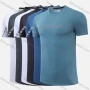 Wholesale Men's Quick Dry Comfy Breathable Hot Stamping Print Training Workout T-Shirt 9807# preview