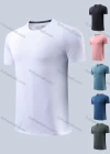 Wholesale Men's Workout Quick Dry Plain Short Sleeve Round Neck Training Active Tee 9808# - Liuhuamall