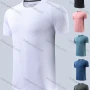 Wholesale Men's Workout Quick Dry Plain Short Sleeve Round Neck Training Active Tee 9808# preview