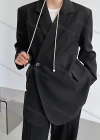 Wholesale Women's Plain Lapel Long Sleeve One Button Suit Jacket - Liuhuamall