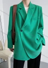 Wholesale Women's Plain Lapel Long Sleeve One Button Suit Jacket - Liuhuamall