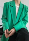 Wholesale Women's Plain Lapel Long Sleeve One Button Suit Jacket - Liuhuamall