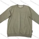 Wholesale Olive GreenLong Sleeve Crew Neck Sweatshirt w/ Front Brand Logo. Minimalist Streetwear Olive Green Clothing Wholesale Market Liuhua