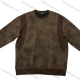 Wholesale Brown Long Sleeve Crew Neck Sweatshirt w/ Artistic Abstract Pattern. Minimalist Streetwear Brown Clothing Wholesale Market Liuhua