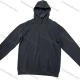 Wholesale Black Long Sleeve Hoodie w/ Drawstring Hood & Small Front Pocket. Minimalist Streetwear Black Clothing Wholesale Market Liuhua