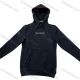 Wholesale Black Long Sleeve Hoodie w/ Front Text 'EVLV DNM CO', Back Barcode Graphic & Left Sleeve Logo. Urban Techwear Black Clothing Wholesale Market Liuhua